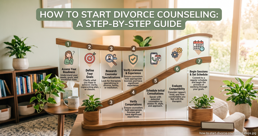 Step-by-step guide to starting divorce counseling and finding professional support